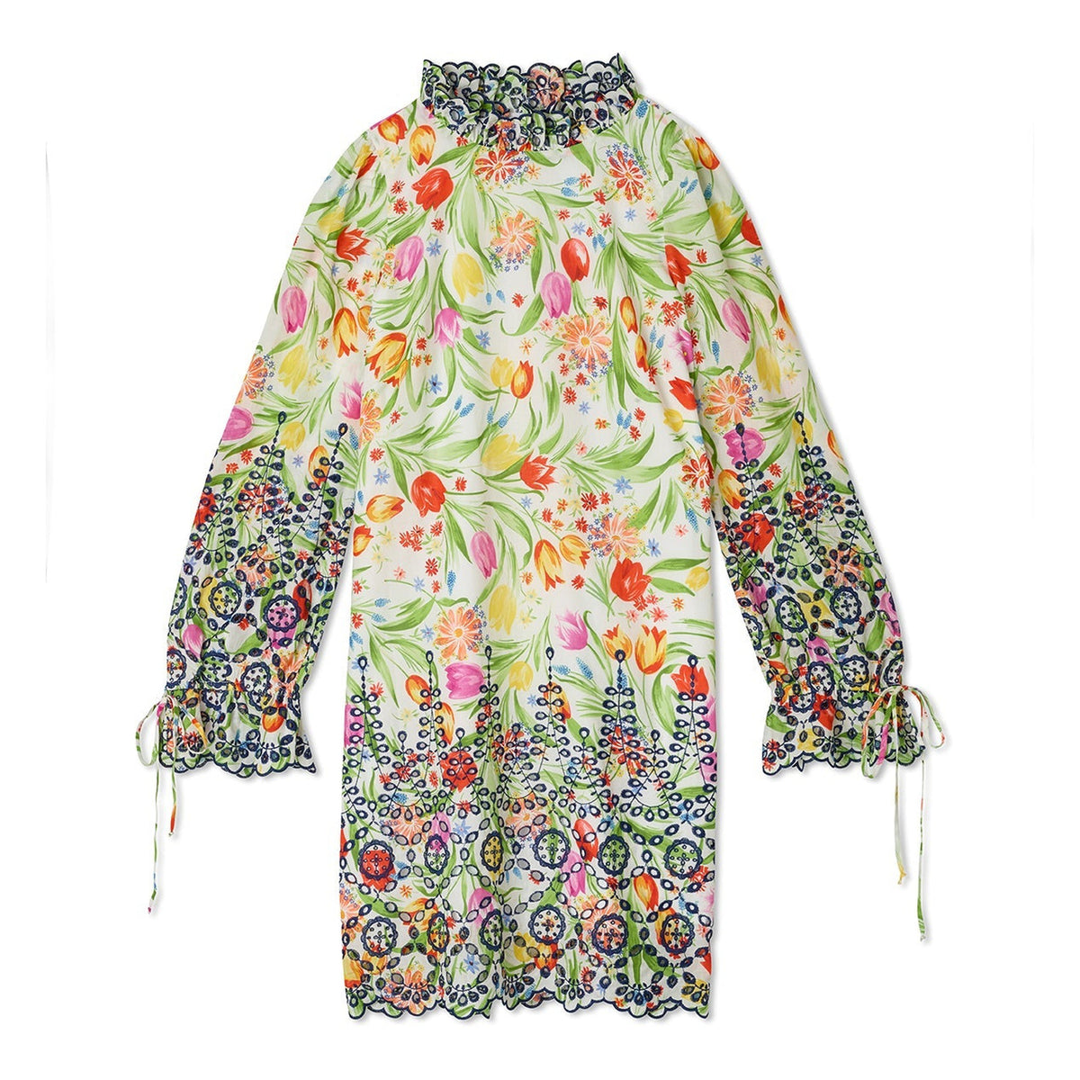 #color_First Bloom Floral, White-Navy Multi