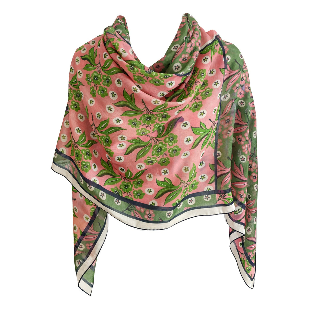 #color_Provencal Floral, Pink - Green - Navy Multi