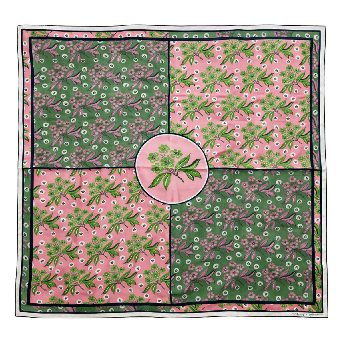 #color_Provencal Floral, Pink - Green - Navy Multi