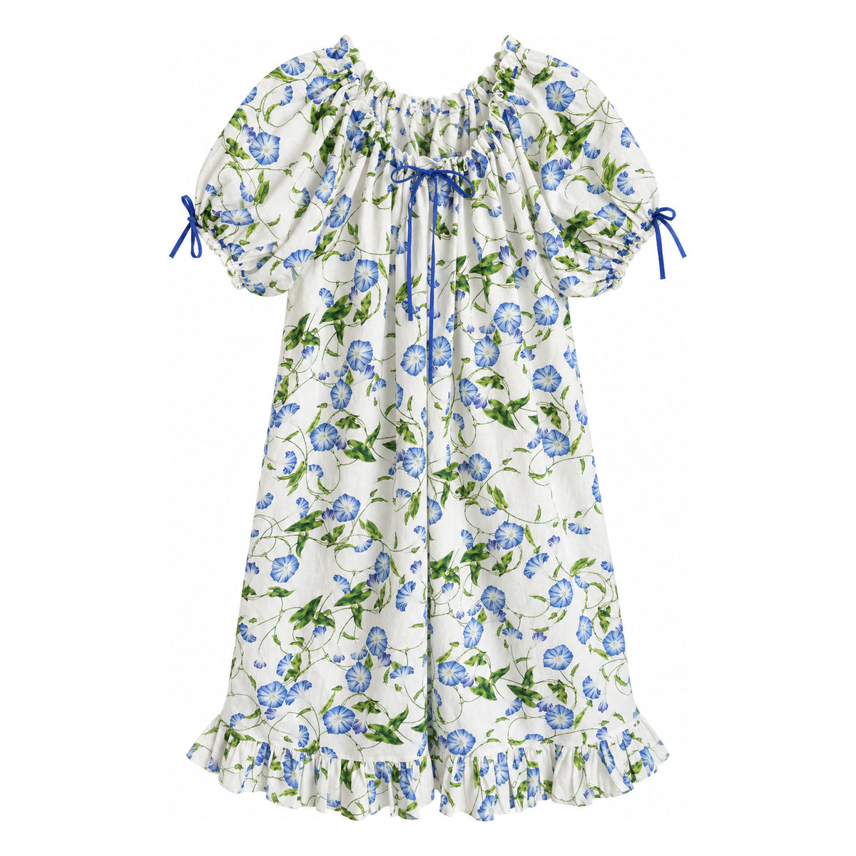 #color_Morning Glory Floral, Blue - White Multi
