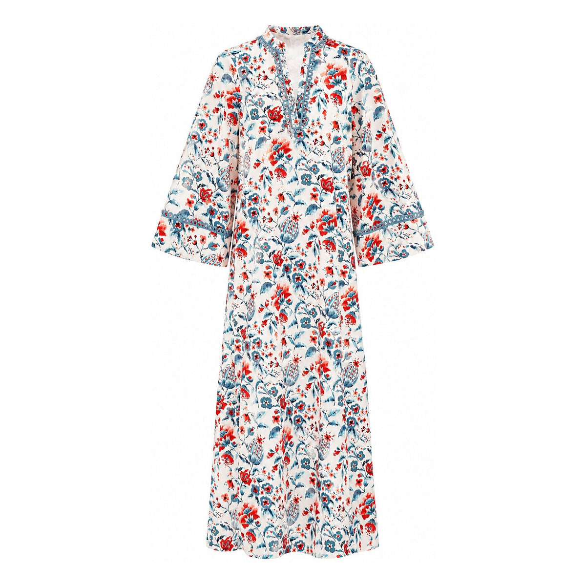#color_Palampore Floral, Blue - Red Multi