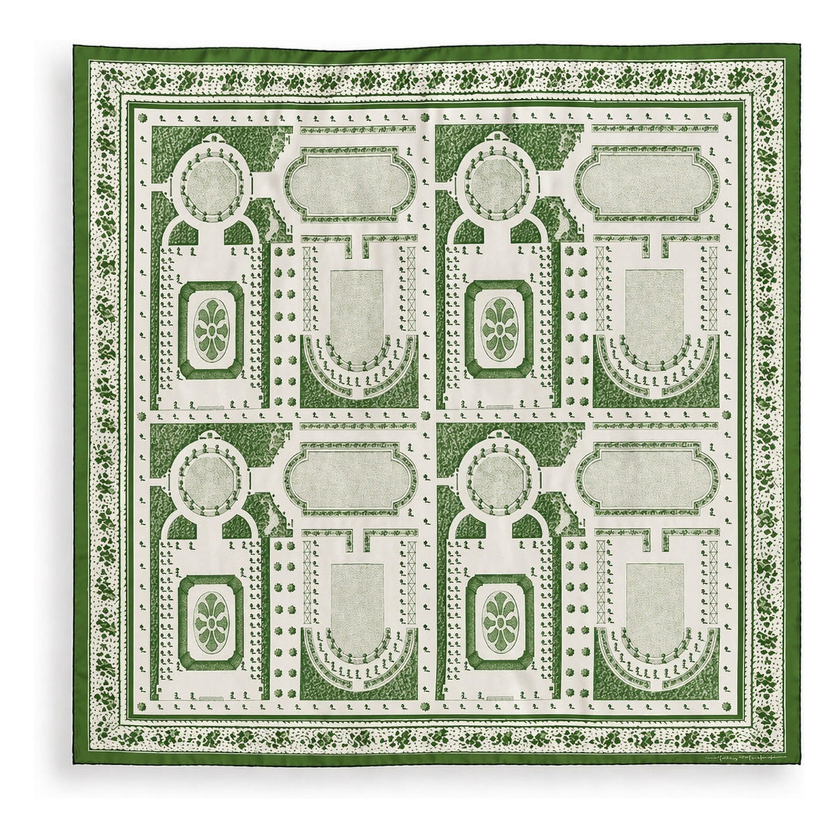 #color_Trianon Floral, Green - White Multi