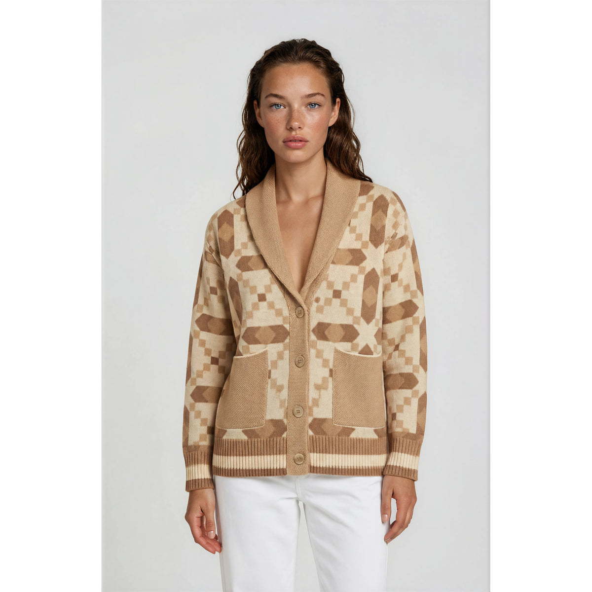#color_Camel - White Multi